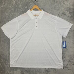 Reebok Golf Polo Shirt Mens 5XL White PlayDry Performance Antimicrobial NWT